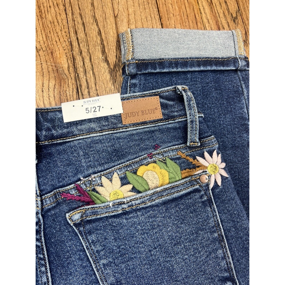 NWT Judy Blue High Waist Boyfriend Fit Denim Medium Wash Jeans Women's Sz 27x30 - Picture 6 of 6